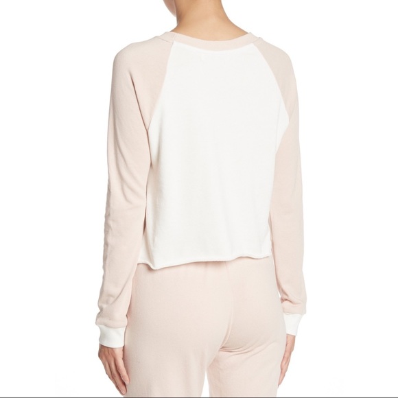 WILDFOX Sweatshirt Striped Beach House Cropped - Picture 4 of 15